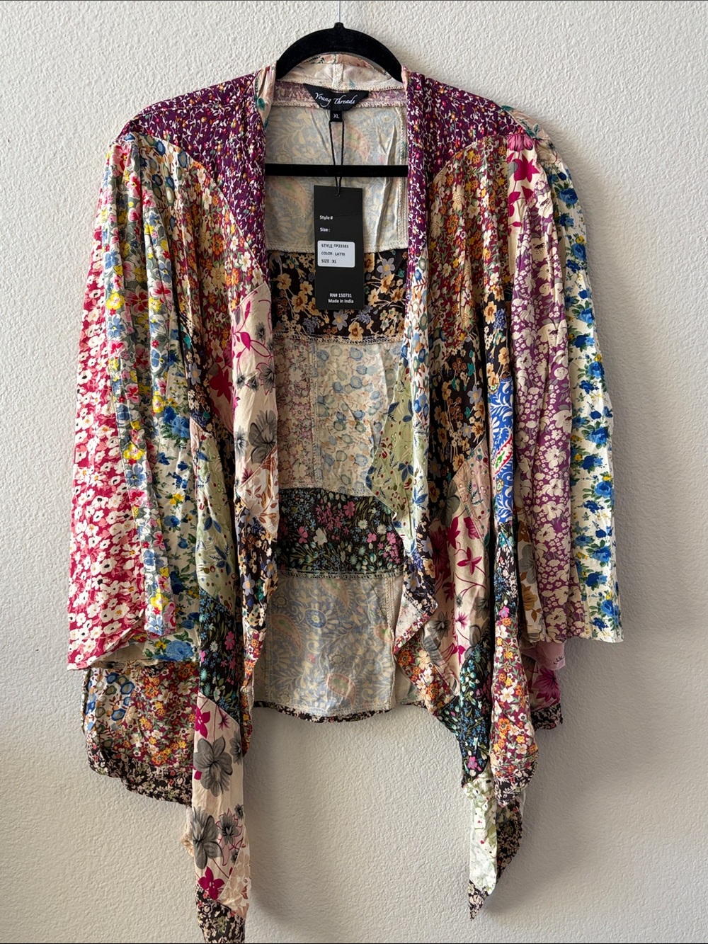 Boho Floral Patchwork Kimono